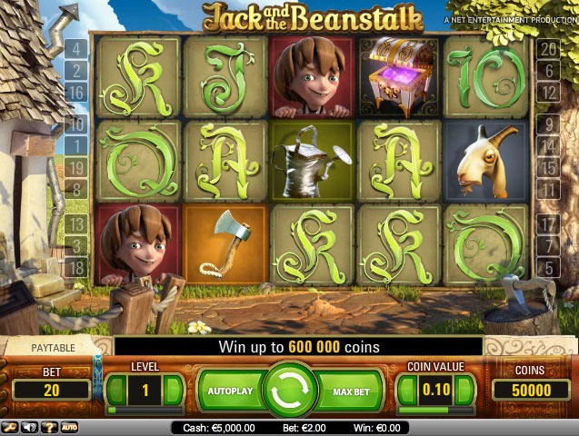 Video slot Jack and the Beanstalk